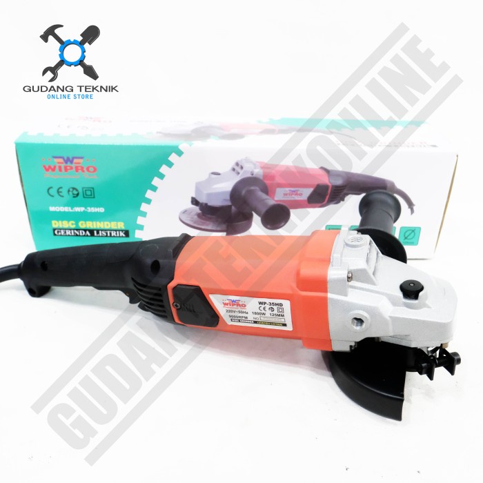 Mesin Gerinda Tangan Listrik 5&quot; WP35HD WIPRO / Electric Angle Grinder Disc Grenda Elektrik 5 Inch WP-35HD WIPRO