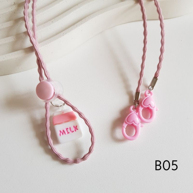 STRAP MASKER ANAK PEREMPUAN - DEWASA  2 IN 1 ICE CREAM KODE B / KALUNG MASKER / TALI MASKER / LANYARD MASK STOPER 2IN1