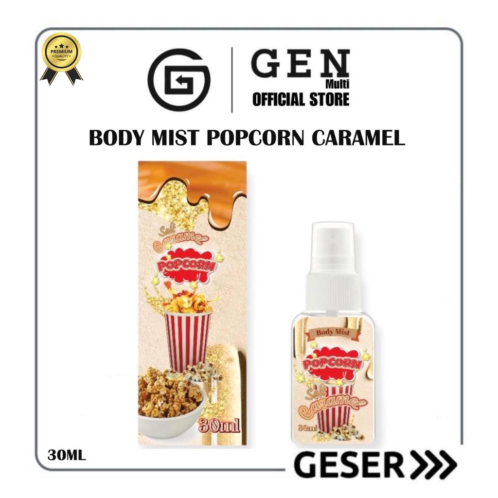 GEN - [BPOM] Parfum Body Mist Caramel Popcorn 30ml Premium / Parfum Popcorn Caramel 30ml Unisex / Parfum Popcorn Tahan Lama