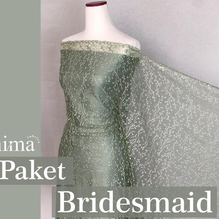 TERMURAH Paket BRIDESMAID PREMIUM / Seragam Keluarga/ Lamaran/ Wisuda - Sage Green