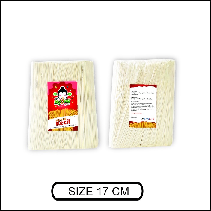 

mie nyong mie lidi size 17cm super gurih dan renyah kemasan 500gr