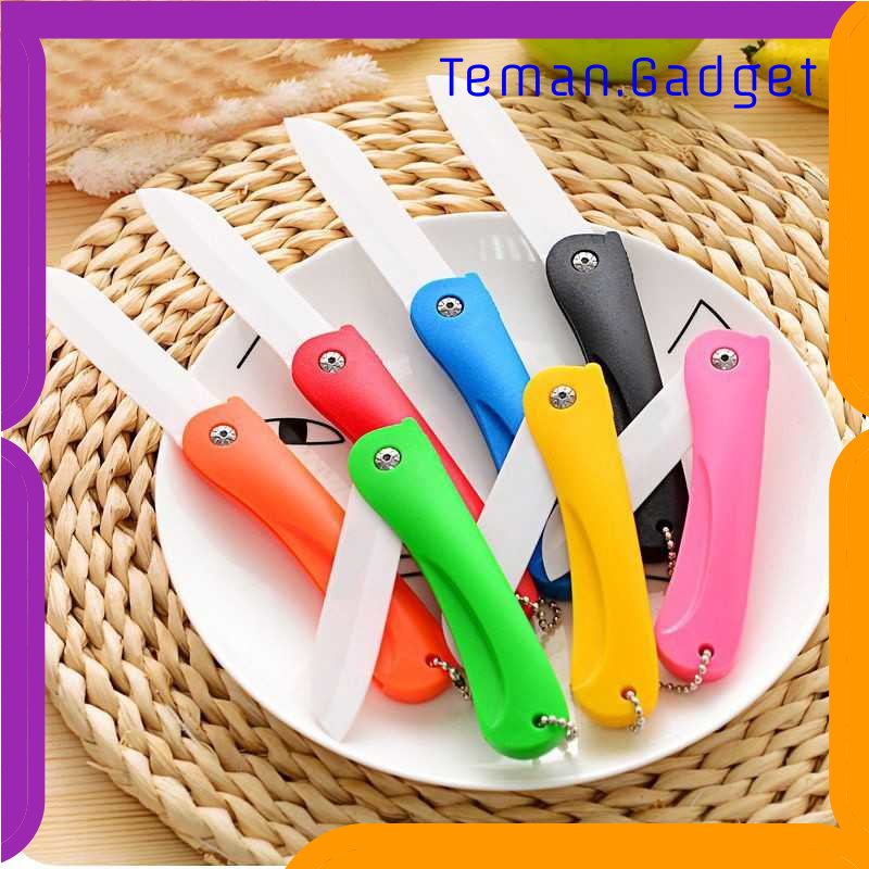 TG - DPR Pisau Dapur Lipat Unik Portable Knife Bahan Keramik - T-003