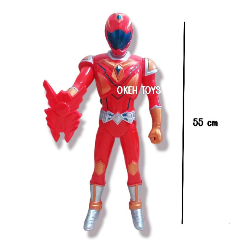 Robot Power Ranger Manusia Ranger HKR 44-03022 Nyala Lampu dan Suara Tinggi 55 cm