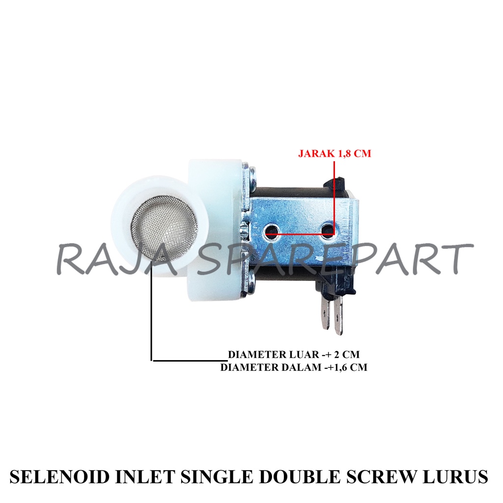 Selenoid / Water Inlet Mesin Cuci INLET SINGLE DOUBLE SCREW (LURUS)