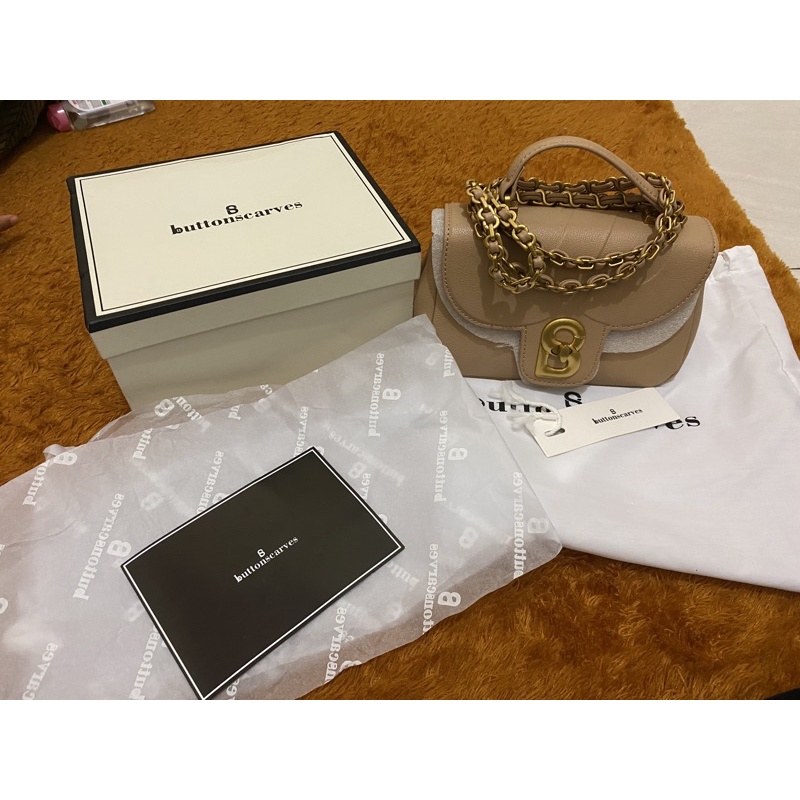 buttonscarves bag alma small beige❌sold❌