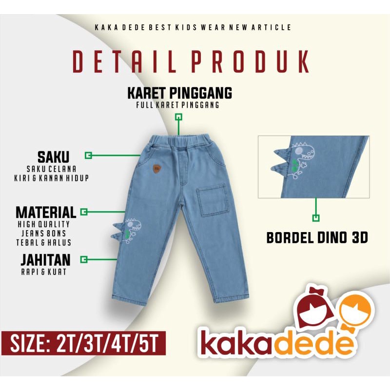 Pre Order ‼️ Set Jeans Kidsboy Diino by Kakadede bisa COD