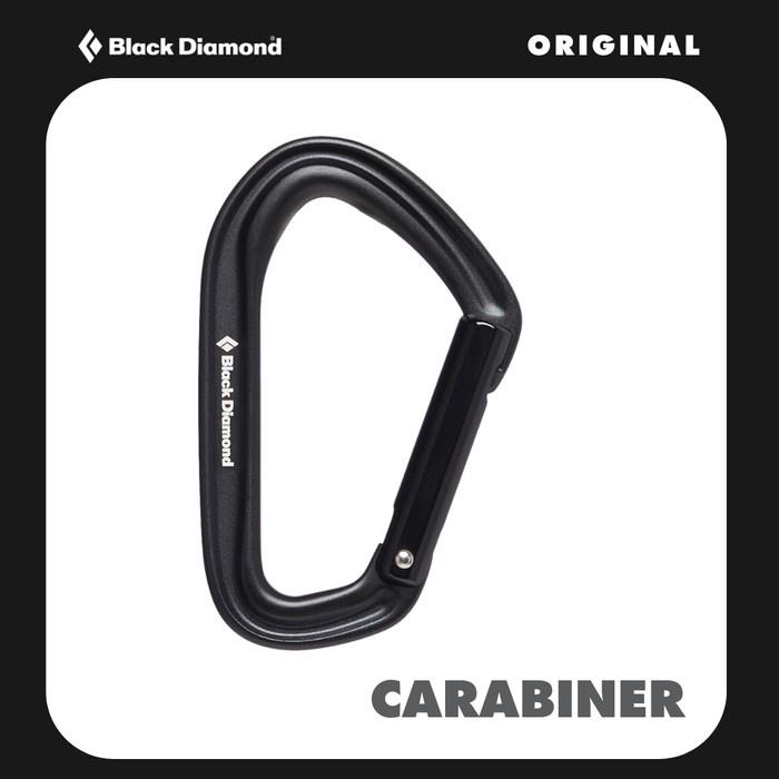 Carb Black Diamond Hotforge Straight Gate Carabiner - Black