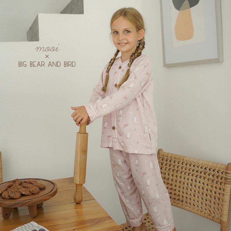 MOOI LONG PAJAMA KIDS X BIG BEAR AND BIRD