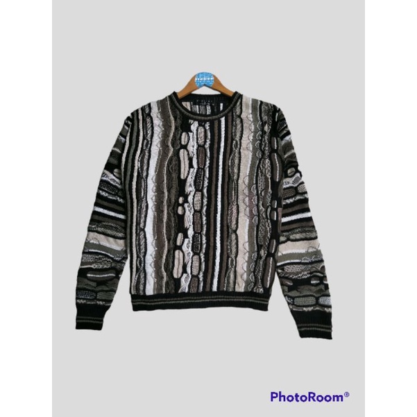 SWEATER RAJUT MOTIF TIMBUL STYLE COOGI SECOND KNITWEAR PRIA WANITA VINTAGE SWEATER VINTAGE
