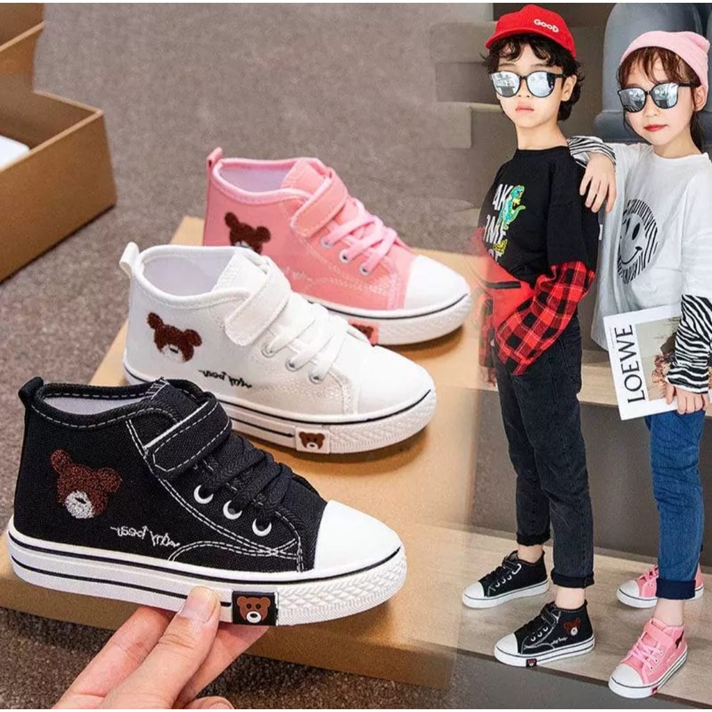 Sepatu Sneakers Wanita Kekinian Teddy Bear High Quality AS 168