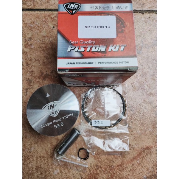Piston Kit Ina Pro Inapro 59 mm dan 58.5 mm Pen 13 dan Pen 15 Single Ring Seher 59mm dan 58.5mm Pin 
