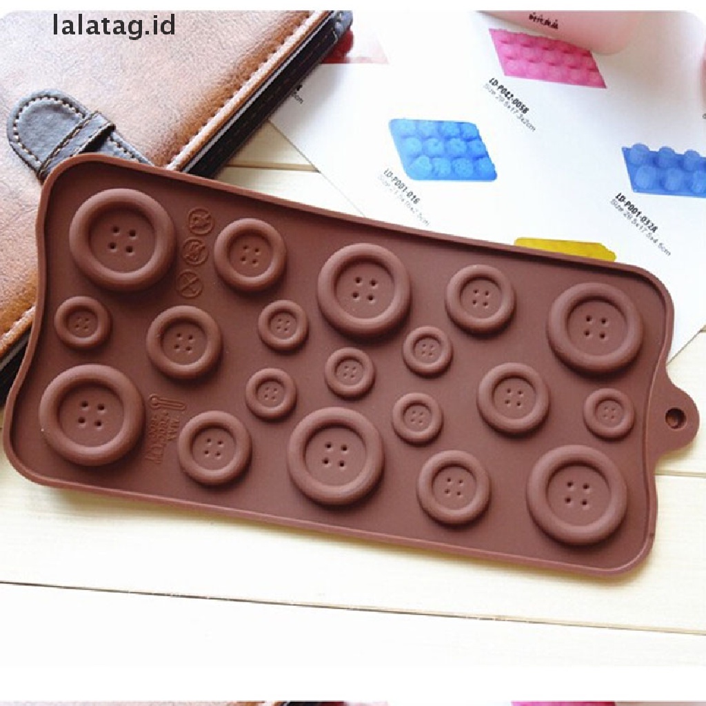 [lalatag] 1x Cetakan Fondant Coklat Berbentuk Kancing DIY Cetakan Silikon Mold Alat Dekor Kue [ID]