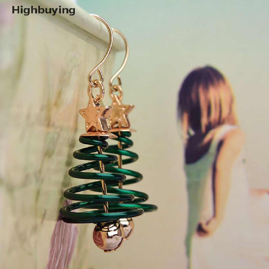 Hbid Statement Anting Pohon Natal Untuk Wanita Santa Claus Snowman Drop Earrings Glory