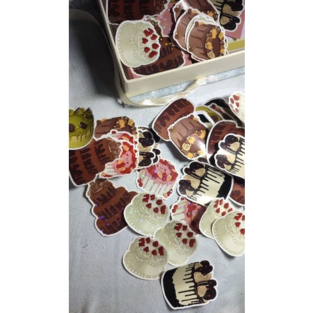 

Birthday Cake Sticker lucu/ stiker kue lucu
