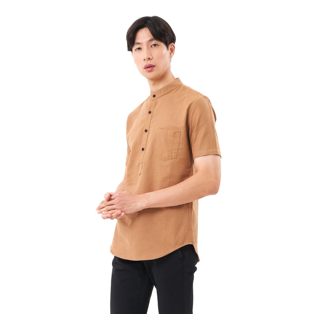 SANVANINA E-1424C Short Koko Shanghai Khaki | Baju Koko Shanghai Khaki