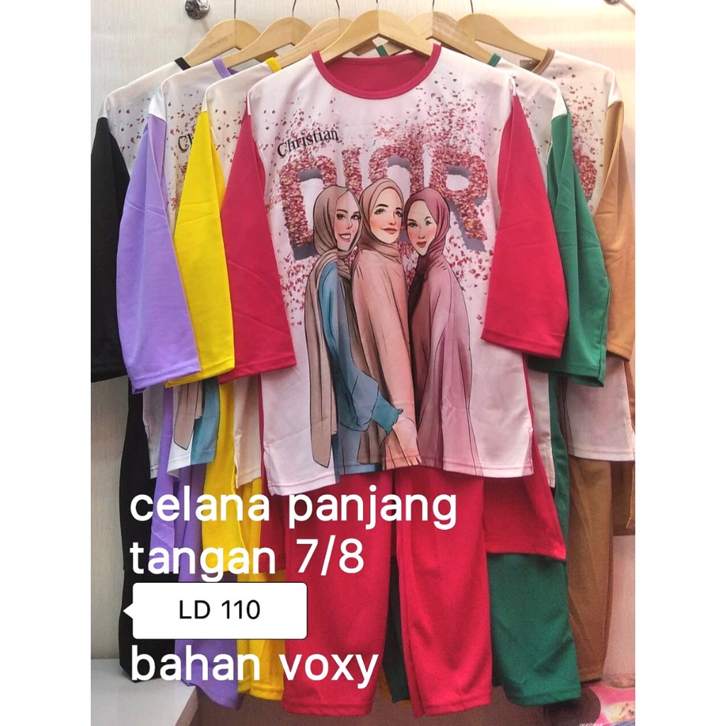 Setelan Wanita Voxy Muslimah Hijab / One Set 7/8