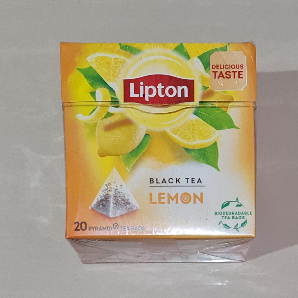 Lipton Black Tea Lemon Pyramid Tea Bags 20 x 1.7 Gram