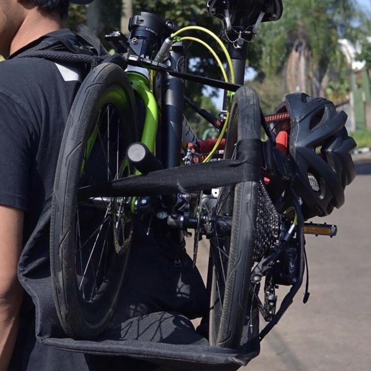 JQ tas backpack loading ransel gendong sepeda lipat folding bike 16 - 22 inch original(kane) Qt Baru