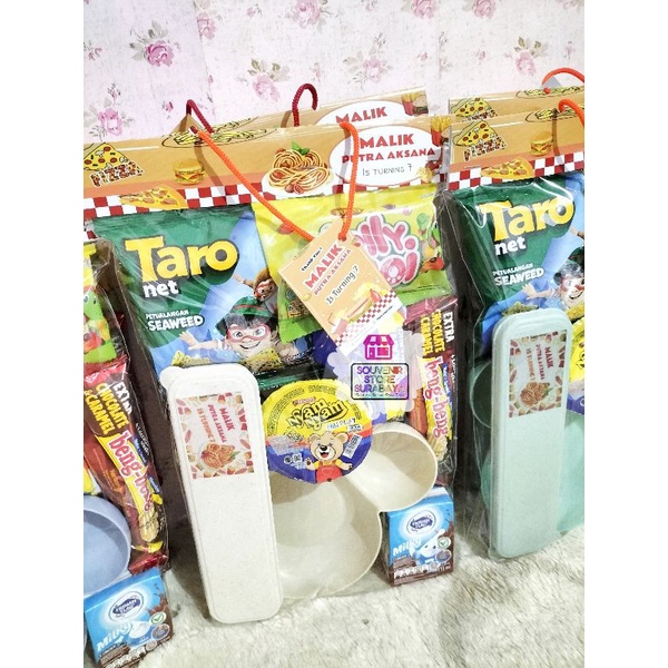 Souvenir Ulang Tahun Set Alat makan Lucu