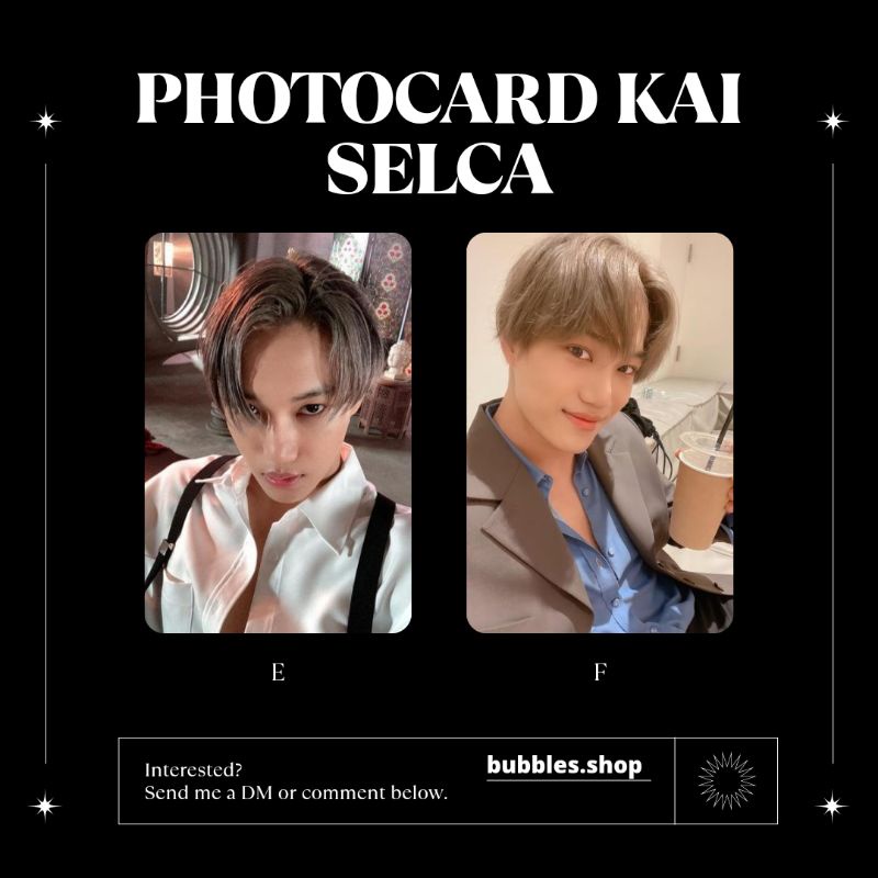 PHOTOCARD UNOFFICIAL KAI EXO SELCA