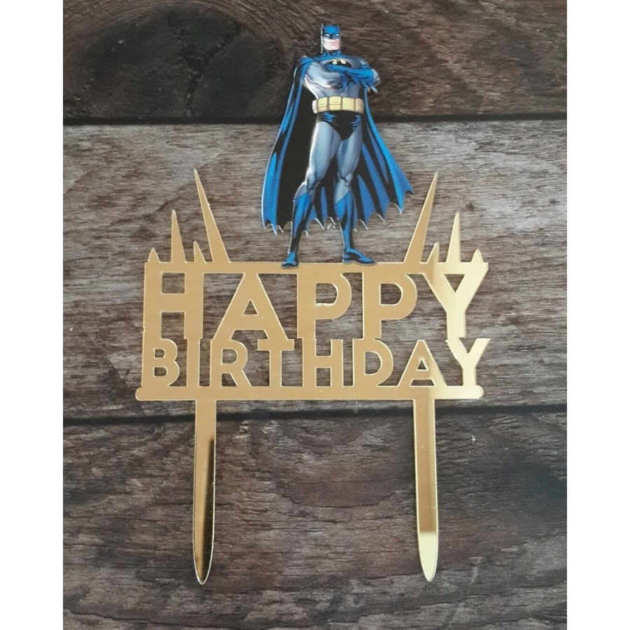 Cake Topper Batman, Spiderman, Cars, Hiasan Kue Tart