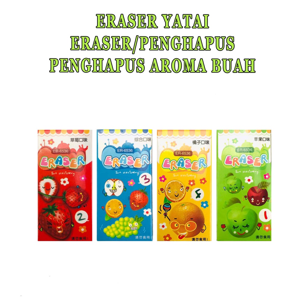 Penghapus * Eraser Yatai * Penghapus Aroma Buah * Eraser 6536
