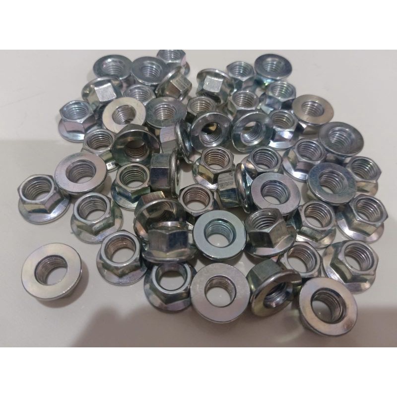 Mur Flange / Flange Nut M 10 kunci 14