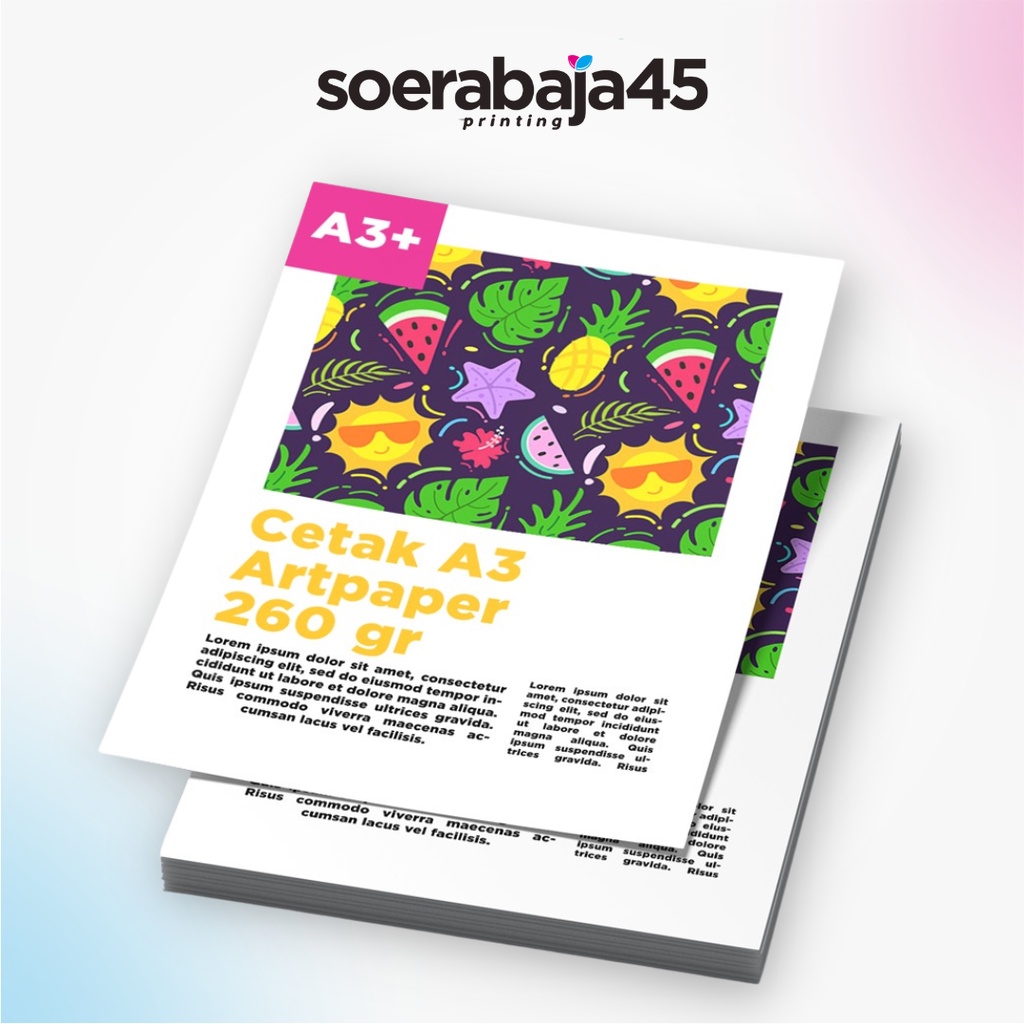 

Cetak Art Paper - 260 | 1 sisi | 2 sisi
