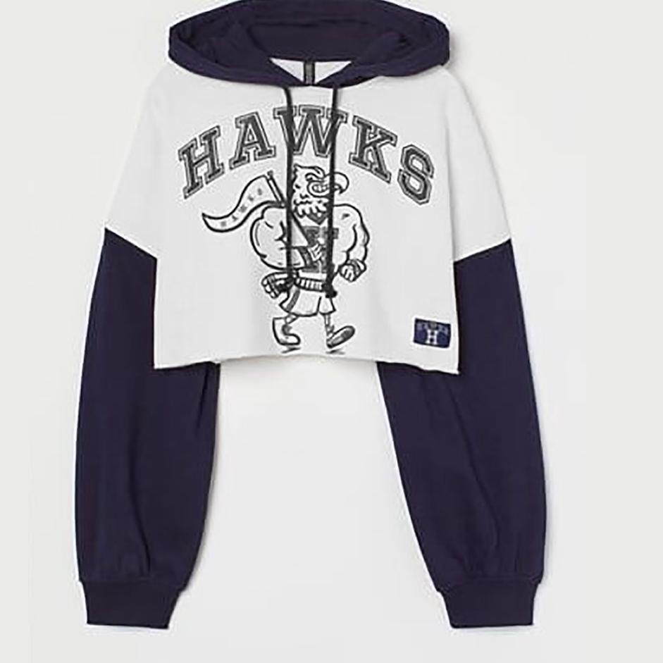 【flashϟsale】 Sweater Hoodie Crop Wanita Hawks | American Style Sweatshirt Cropped | Pakaian Wanita |