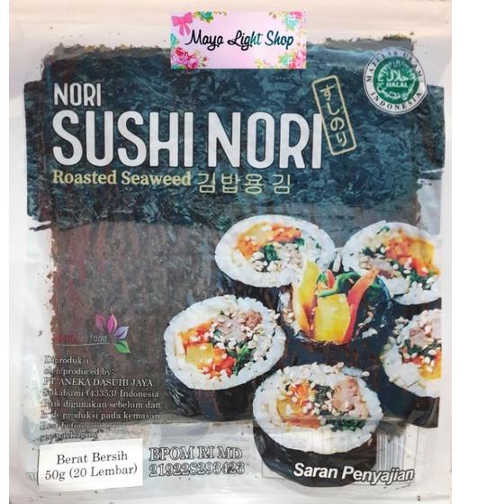 

RVN213 Sushi Nori 20 lembar Nori sushi seaweed rumput laut bento termurah dry seaweed sushi bento halal kimbap rumput laut #