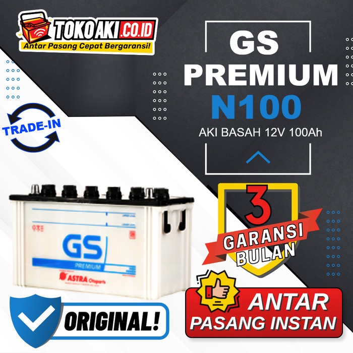 Aki Hardtop Bensin FJ40 - GS Premium N100 - 100Ah