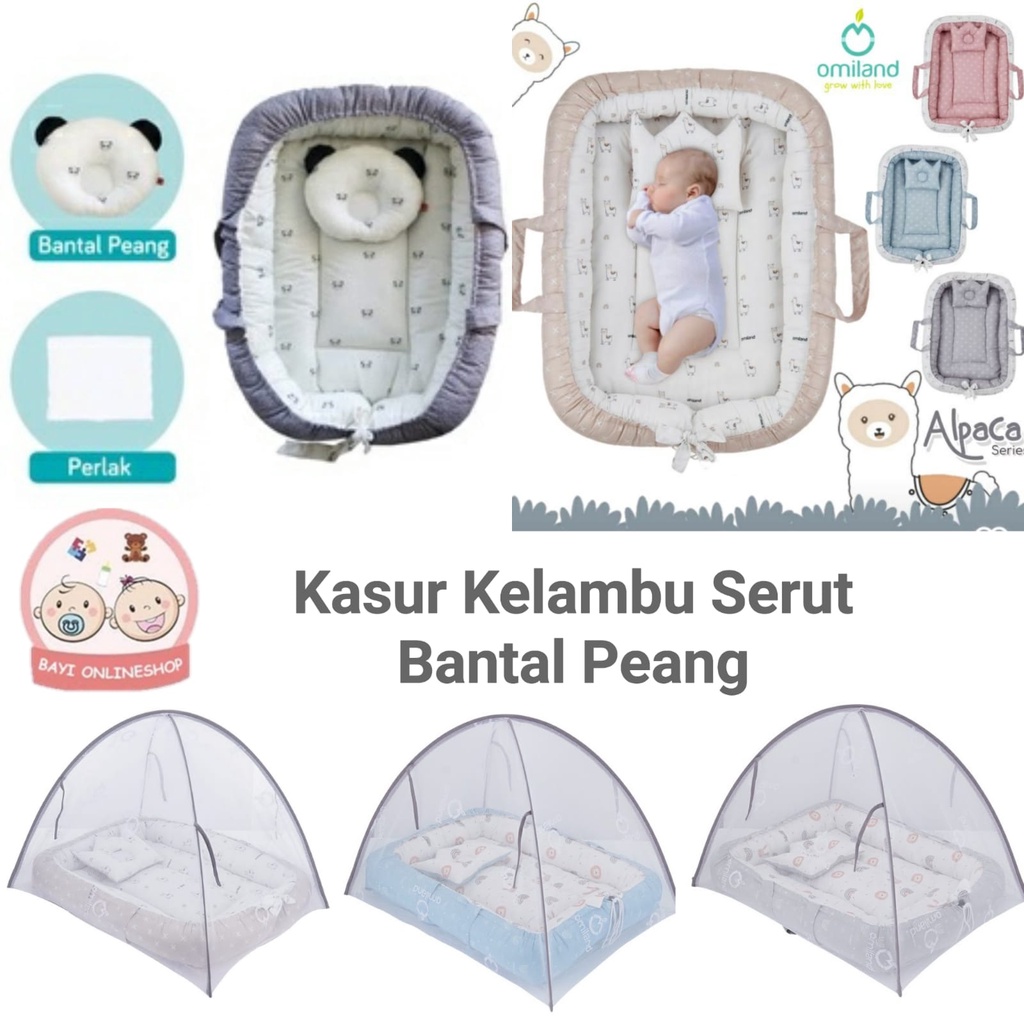 Omiland Kasur Bayi Serut + Kelambu Kojong Rainbow Series OB41171 - Bayi Online Shop