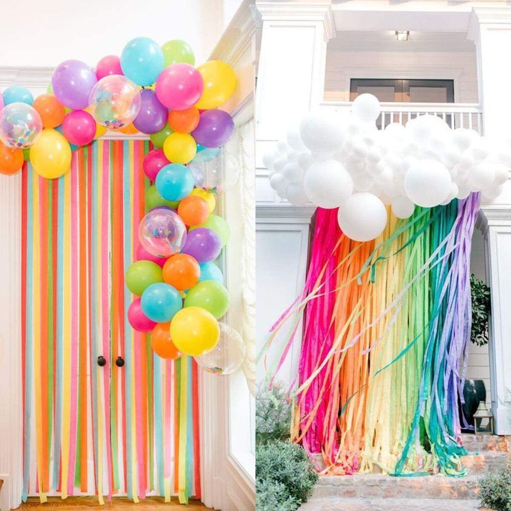 Lanfy Kertas Crepe Baby Shower Handmade Fotografi Backdrop Untuk Pita Pesta Ulang Tahun Pernikahan