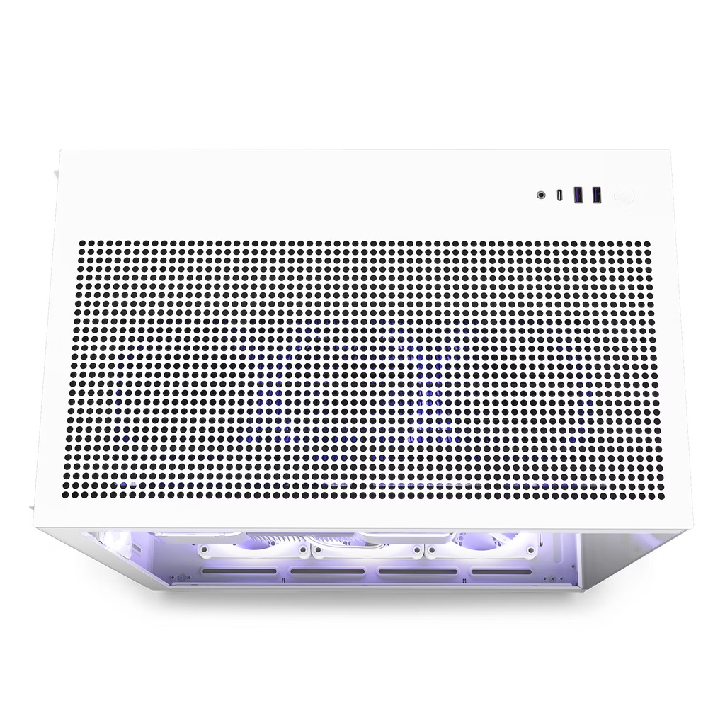 NZXT H9 FLOW Matte White Tempered Glass ATX Gaming Case
