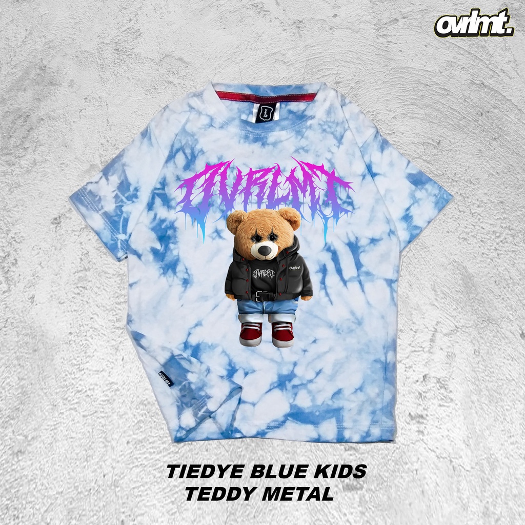 T-SHIRT | KAOS | ANAK | BALITA | TIEDYE | BLUE | TEDDY METAL OVERLIMIT