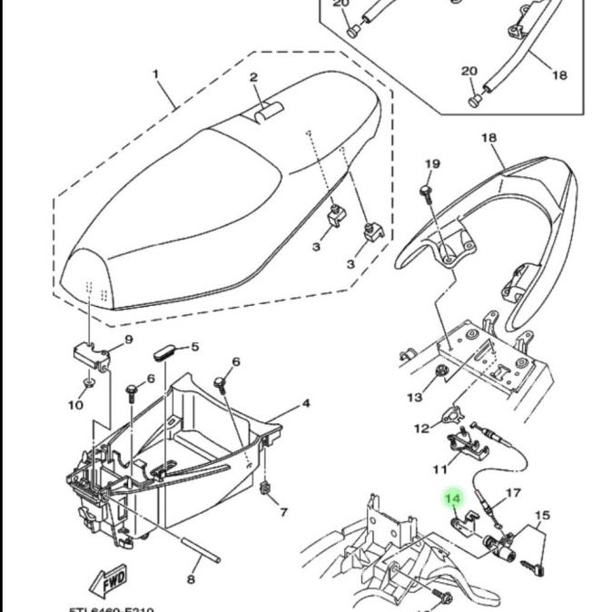 Plat Brecket Breket Dudukan Kabel Jok Mio, Mio Soul Karbu Asli Yamaha