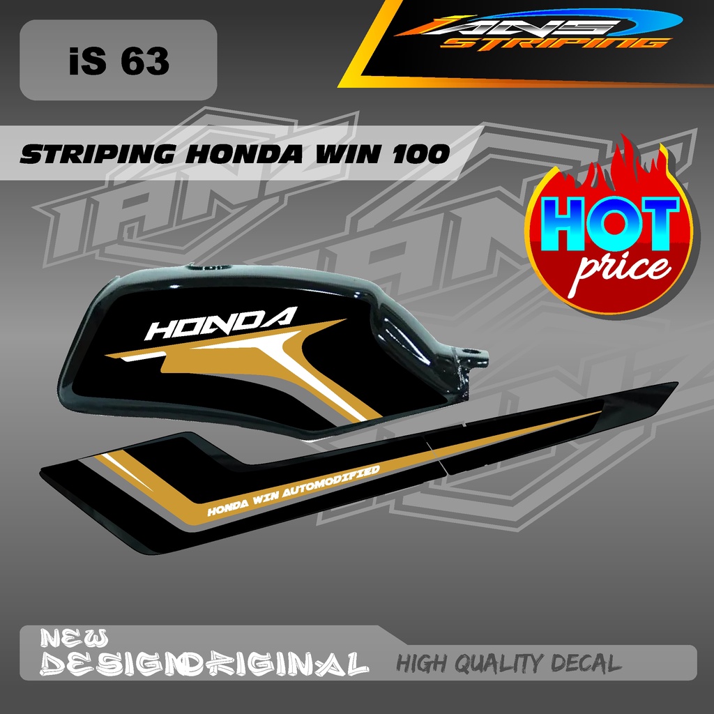 STRIPING STIKER HONDA WIN 100 HOLOGRAM / STIKER HONDA WIN 100 STANDART / LASER CROM IS63