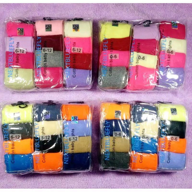 4in1 Legging Cotton Rich Bluefly Motif/Polos Tutup Kaki Bayi Size 0-6/612