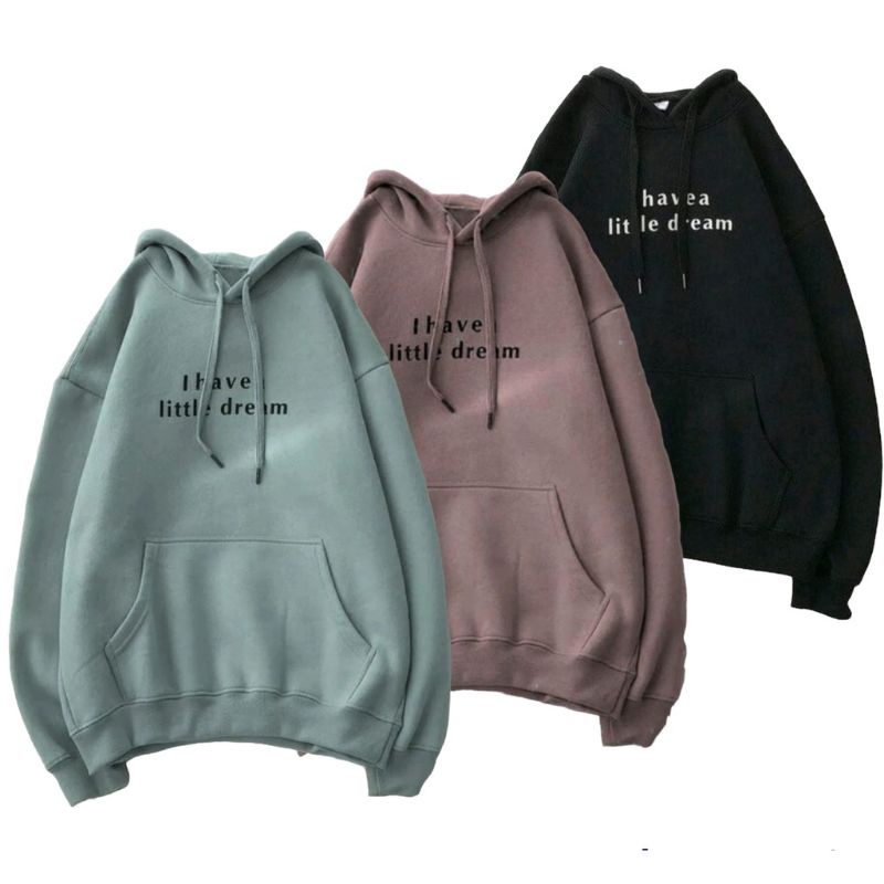 I have a little dream sweater hoodie bahan fleece