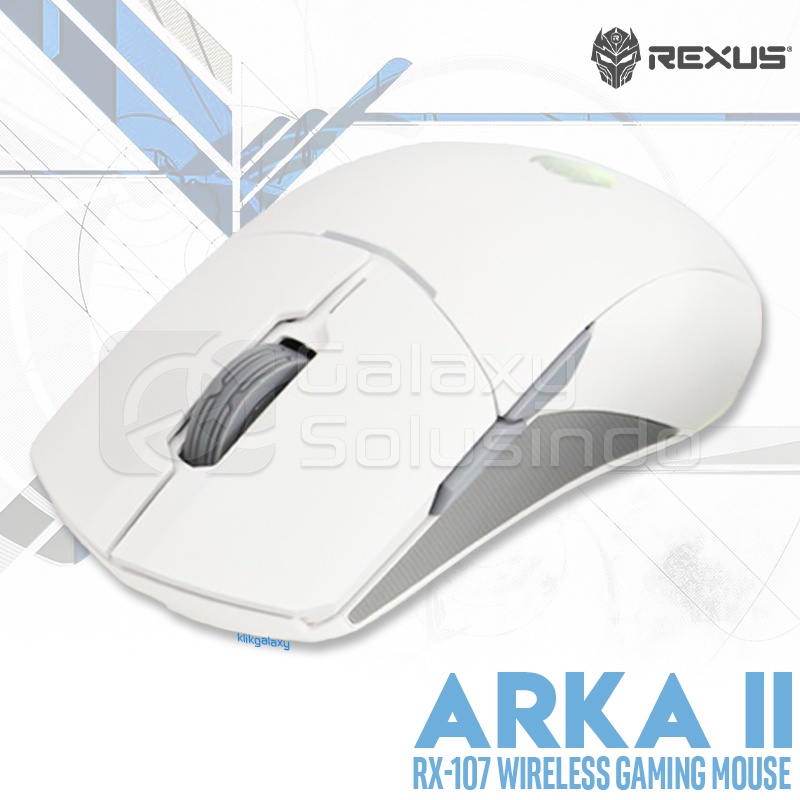 Rexus ARKA II RX-107 RGB Wireless Ambidextrous Gaming Mouse - White