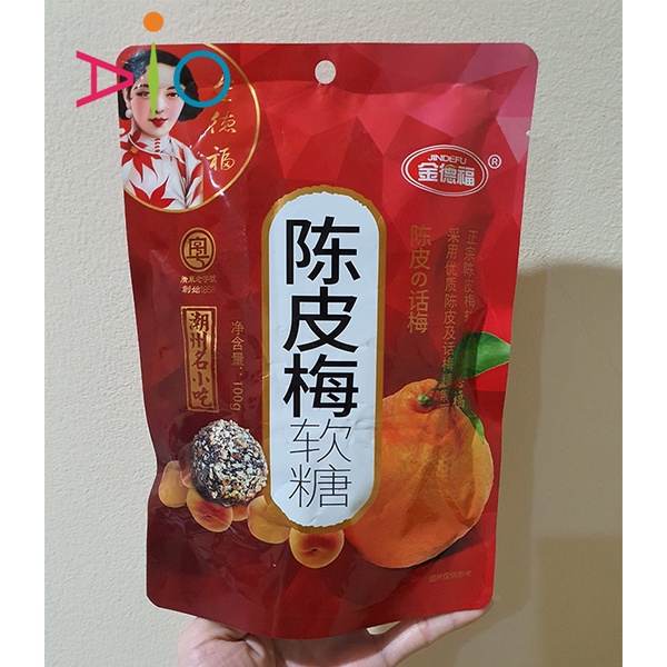 Orange Peel &amp; Plum Jelly Candy Taste 100g 金德福陈皮梅软糖