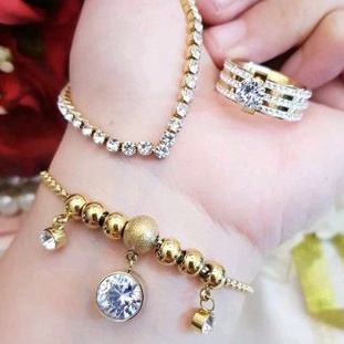 Titanium set perhiasan dewasa 270123