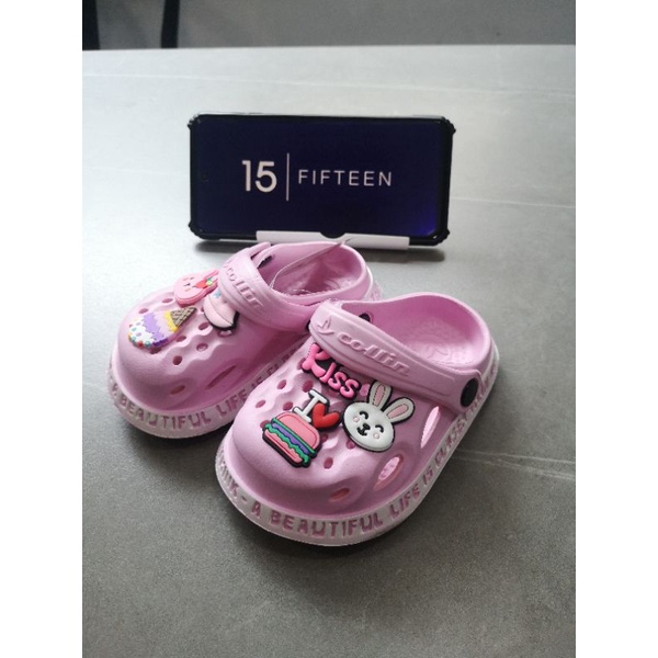 NEW ! ! BIG SALE！！Size：18-29 Sandal Sendal Anak Perempuan Usia 0- 5 Tahun RABBIT Bahan Eva Karet / BABY Girl 7110-B