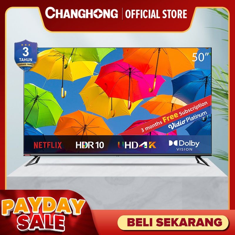 CHANGHONG LED UHD TV ANDROID11 FRAMLESS U50H7