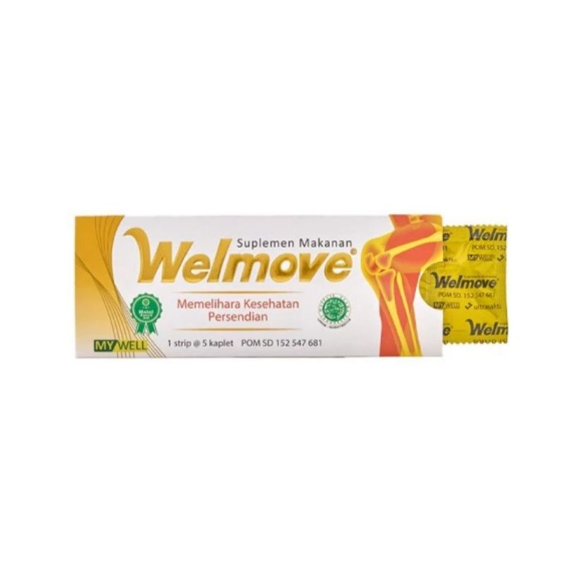 Welmove 1 Amplop @5 Kaplet - Suplemen Kesehatan Sendi