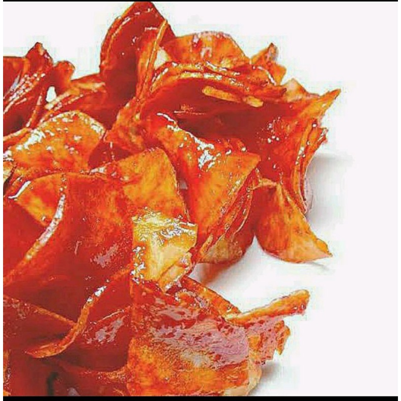 

250 gram keripik singkong pedas manis dengan cabai asli