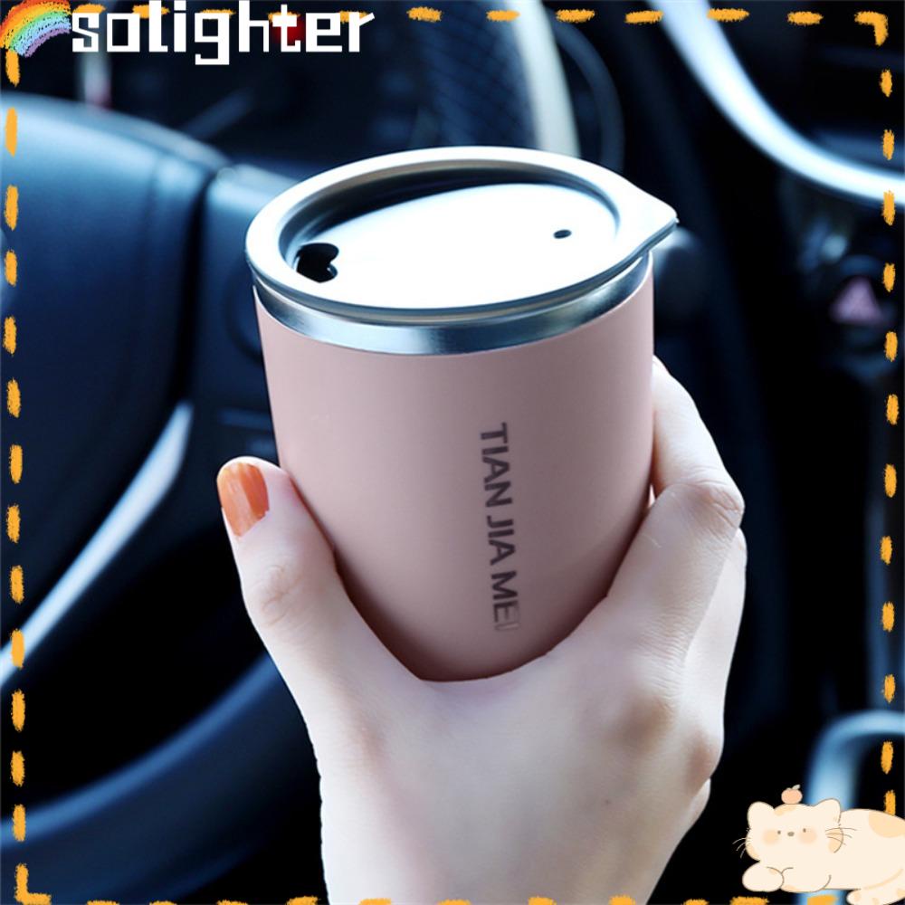 Solighter 300ml Mug Kopi Portable Tahan Panas Vacuum Insulated Travel Mug