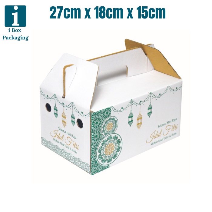 

[ 5pcs ] Box Kardus Jinjing Parsel Lebaran Kotak Kemasan Dus Sembako Packaging Hampers Idul Fitri Eid Mubarak Ukuran 27x18x15cm