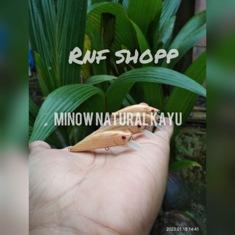 RnF - Umpan Pancing Minow Natural Kayu