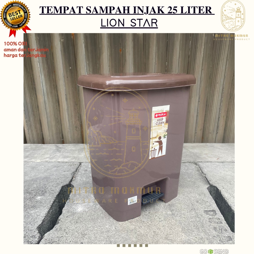 SALE!! TEMPAT SAMPAH INJAK 25 LITER LION STAR / DUSTBIN OFFICE 25 LITRE / TEMPAT SAMPAH ELEGANT